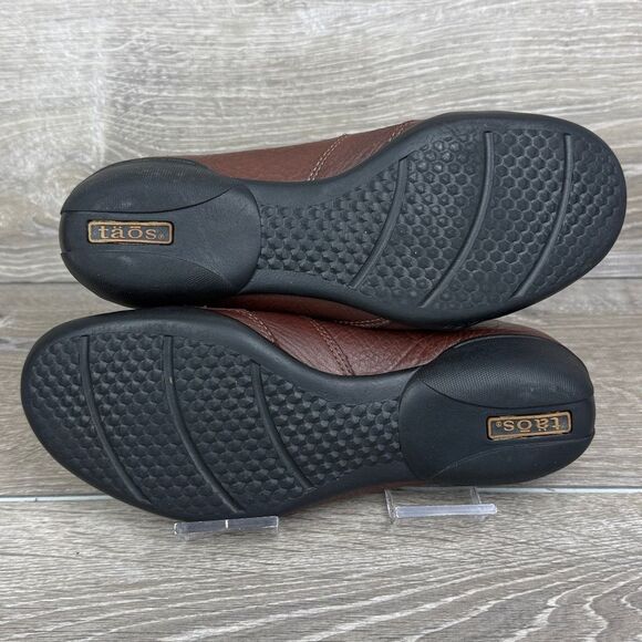 Taos Encore Women’s Sz 8/EU 39 Brown Leather Slip On Hook & Loop Comfort Loafer - Picture 8 of 10